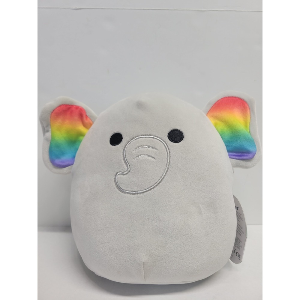 Squishmallows 8 Inch Mila the Elephant Grey Plush Rainbow Ears S8 #17-9 2023 NWT